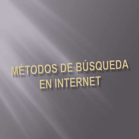 Métodos de búsqueda en internet
