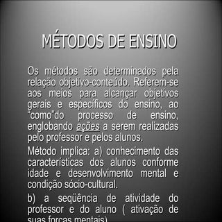 Métodos de ensino