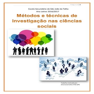Métodos e técnicas de investigação ...