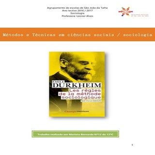 Métodos e técnicas da sosiologia