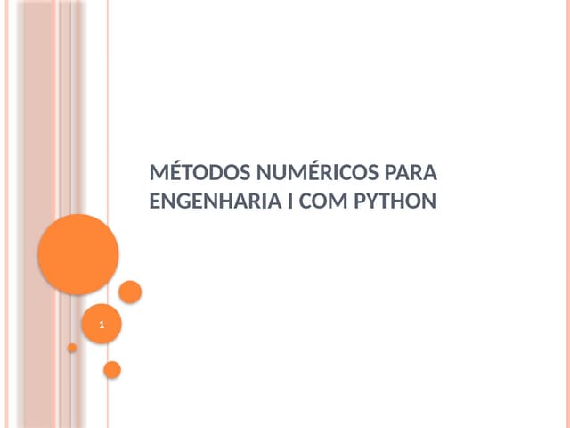 Métodos Numéricos para Engenharia com Python