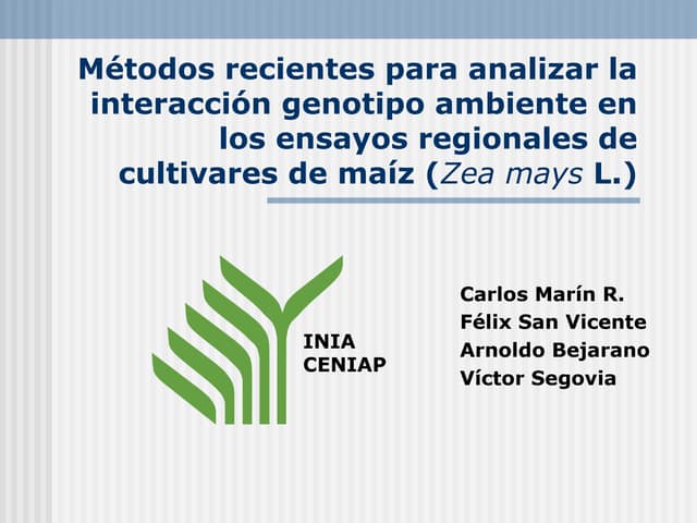 Métodos recientes para analizar la ...