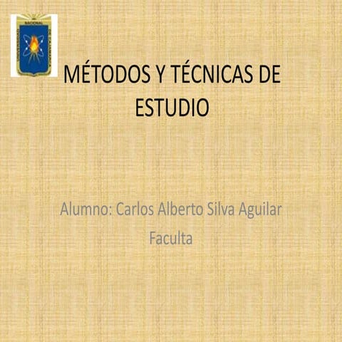 Métodos y técnicas de estudio