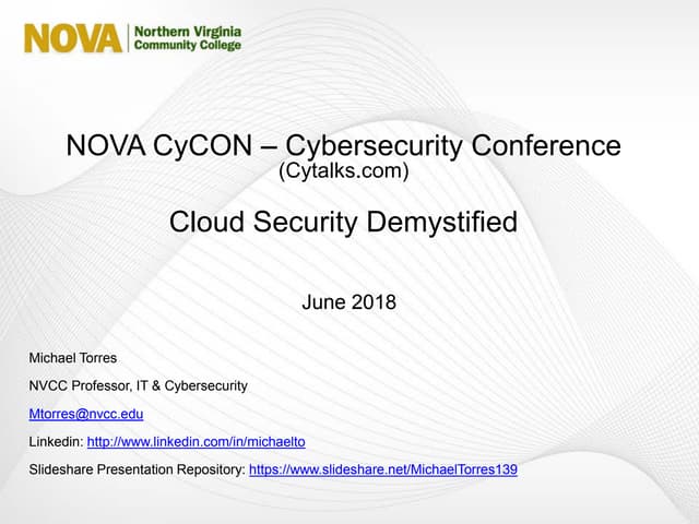 Cloud Security Demystified