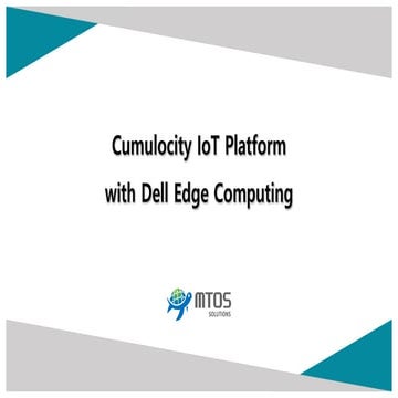 Mtos Cumulocity IoT Platform with Dell Edge Computing