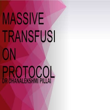 Massive transfusion protocol In emergency department