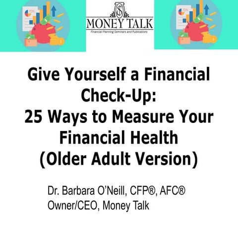 Give Yourself a Financial Check-Up-Older Adult Version