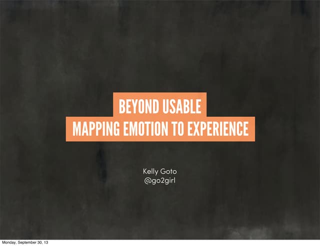 Beyond Usable | Mapping Emotion to ...