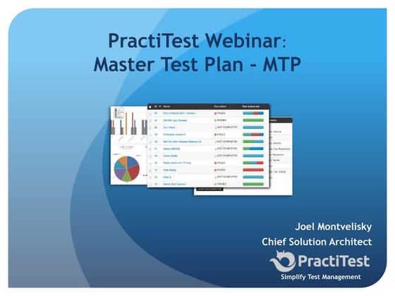 Data warehouse master test plan | DOC