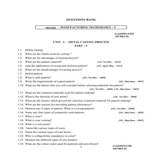 ME 6301 MT1 question bank