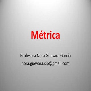 Métrica.  Manual de Género Lírico.