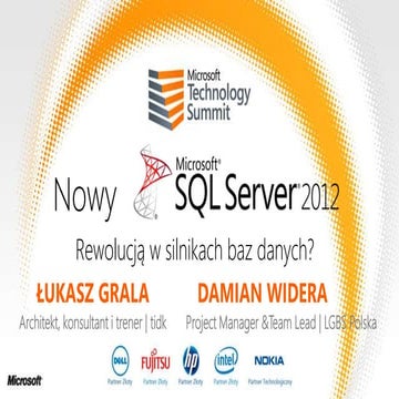Nowy SQL Server 2012 – DENALI rewolucją w silnikach baz danych - Microsoft te...