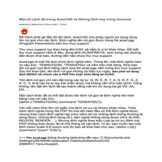 Một số lệnh tắt trong auto cad và n...