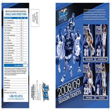 Mtsu Bball Brochure.F | PPT