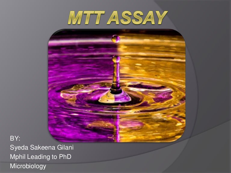 Mtt Assay for cell viability
