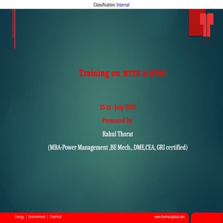 MTTR & MTBF pptx mean to time repair to analyse