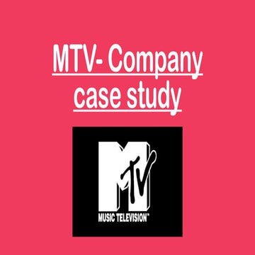 Mtv  company case study