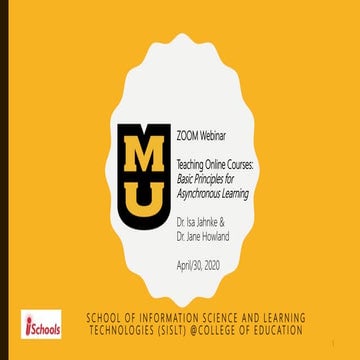 Teaching Online Courses  - Basic Principles of Asynchronous Learning