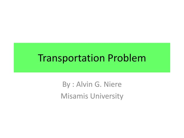 Transportation Problem