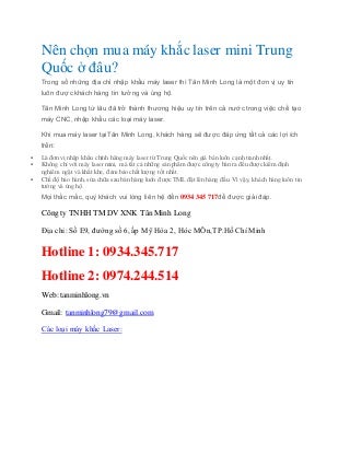 Máy cắt laser Trung Quốc chất lượng tốt giá rẻ mua ở đâu thì tốt?