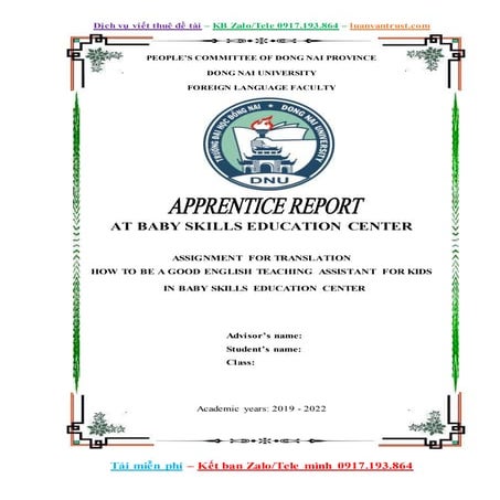 Mẫu Báo Cáo Thực Tập Trợ Giảng Tại Trung Tâm Ngoại Ngữ, 9 Điểm.docx