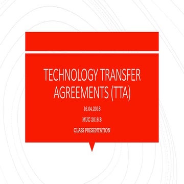 Technology Transfer Agreements Regulation in Ghana