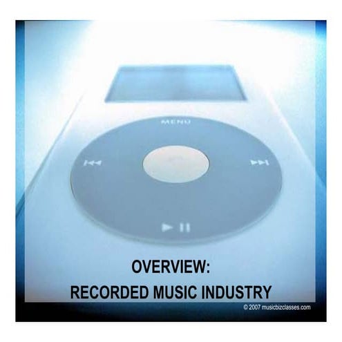MUC110 LEC1. Overview of Recorded Music Industry