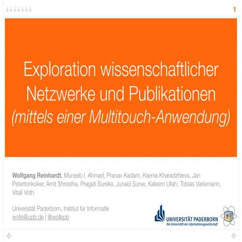 Exploration wissenschaftlicher Netzwerke und Publikationen mittels einer Mult...