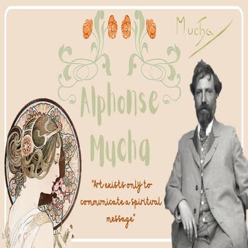 Alphonse Mucha, a Czech artist with his popular Art Nouveau style