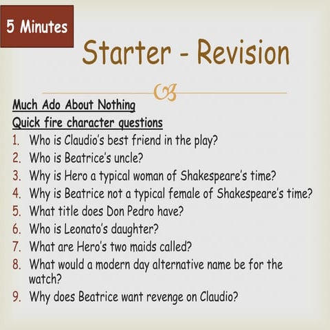 Much Ado About Nothing by William Shakespeare | PPT