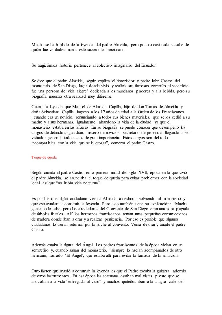 Leyenda Del Padre Almeida