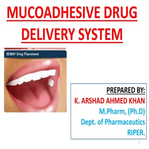Mucosal drug delivery system | PPTX