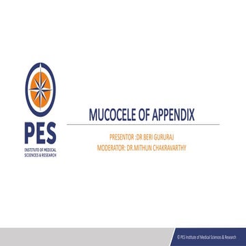 Mucocele of the Appendix | PDF