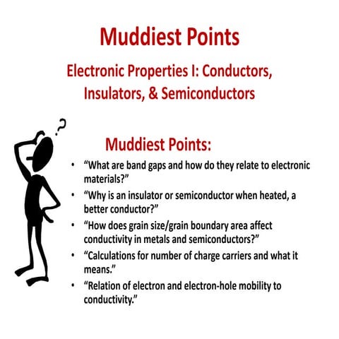 MSEASUSlides: Muddiest points: Electronic Properties I