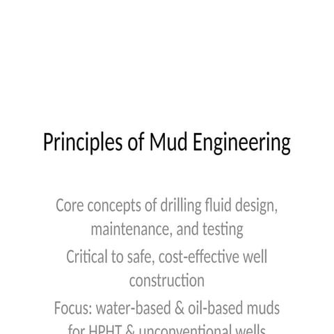 presentation on basic mud engineering principles