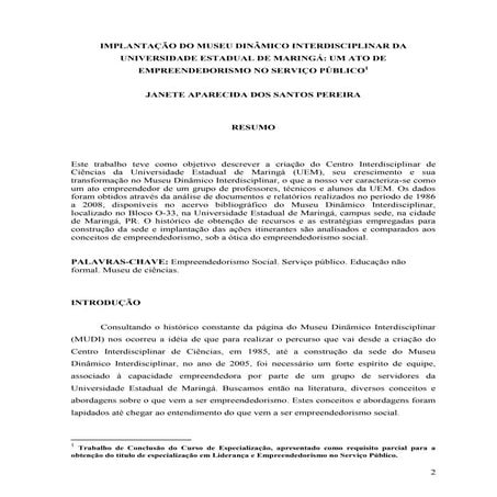 Mudi empreendorismo no servico publico