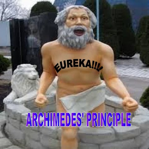 ARCHIMEDES' PRINCIPLE