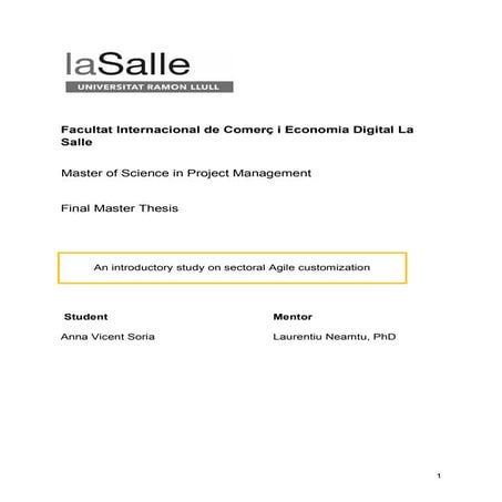 An introductory study on sectoral agile customization