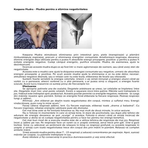 Mudra pt elimin.negativitatii