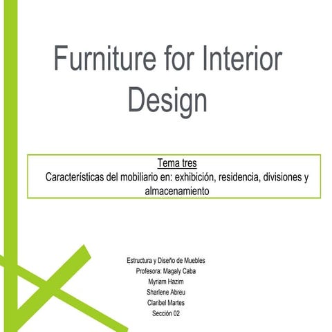 Furniture for Interior Design