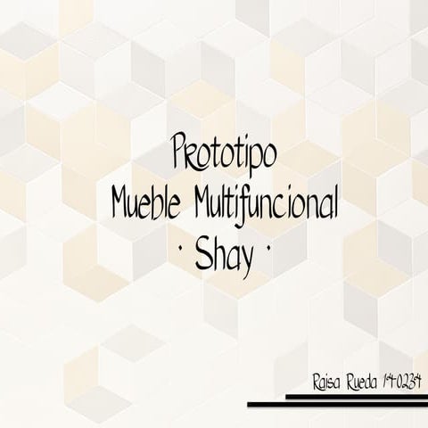 Prototipo Mueble Multifuncional Shay