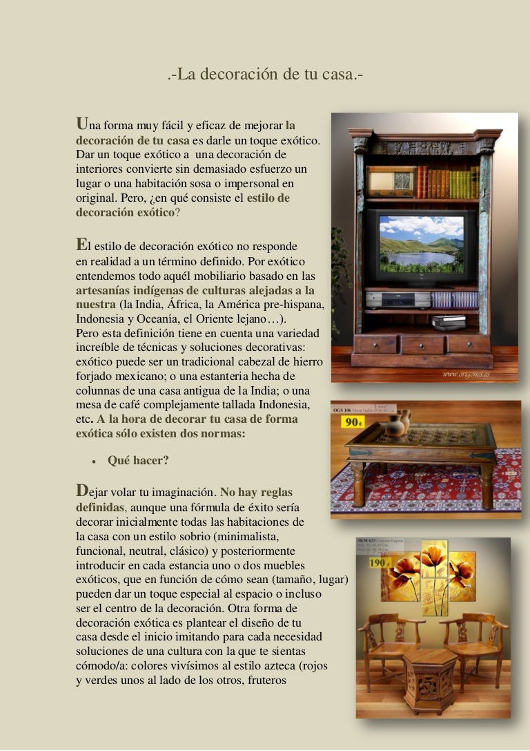 Muebles coloniales la decoración de tu casa