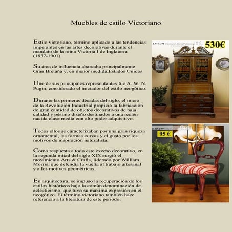 Muebles coloniales, muebles de estilo victorian1