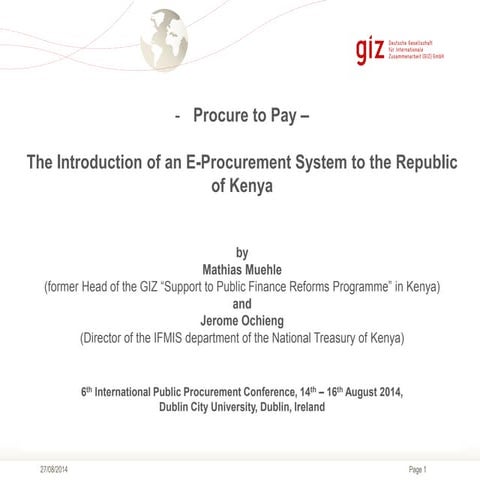 Muehle ochieng 6ippc_p2p_presentation