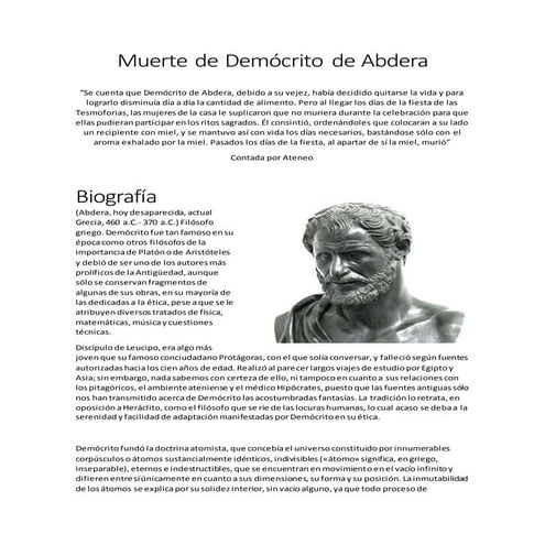 Muerte de demócrito de abdera