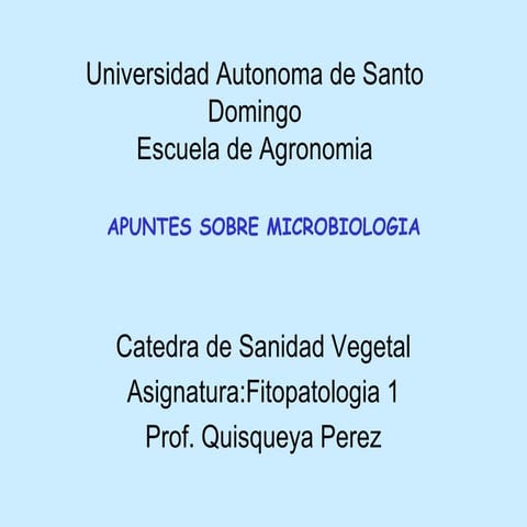 Nociones De Microbiologia