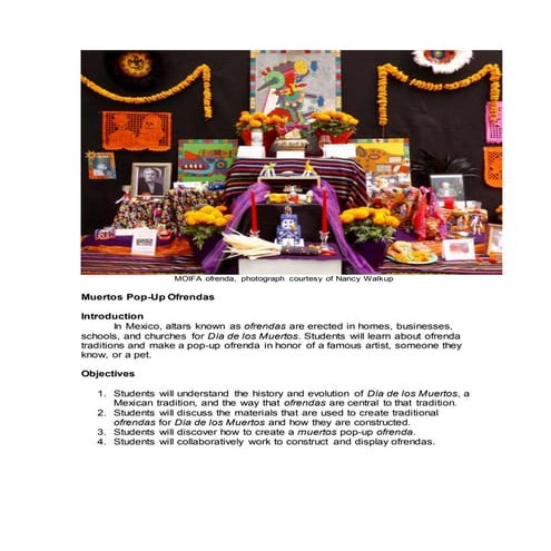 Pop Up Ofrendas for the Mexican Days of the Dead