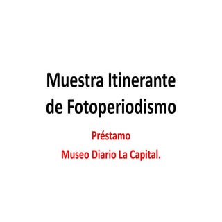 Muestra itinerante presentación