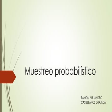 Muestreo probabilistico.