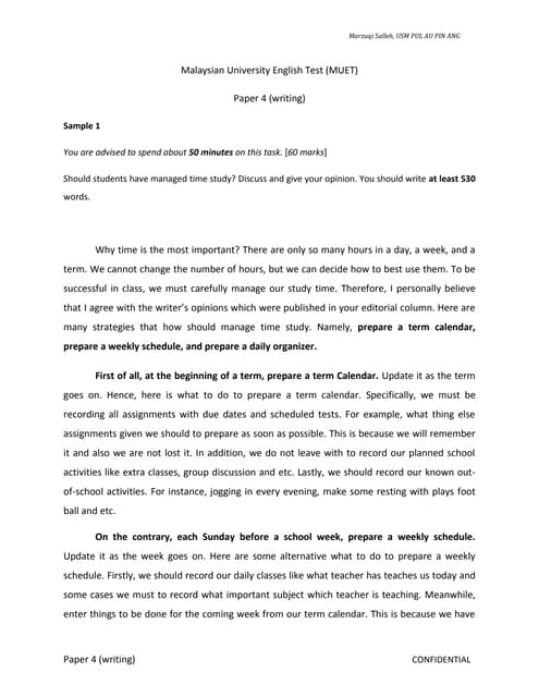 muet writing essay examples